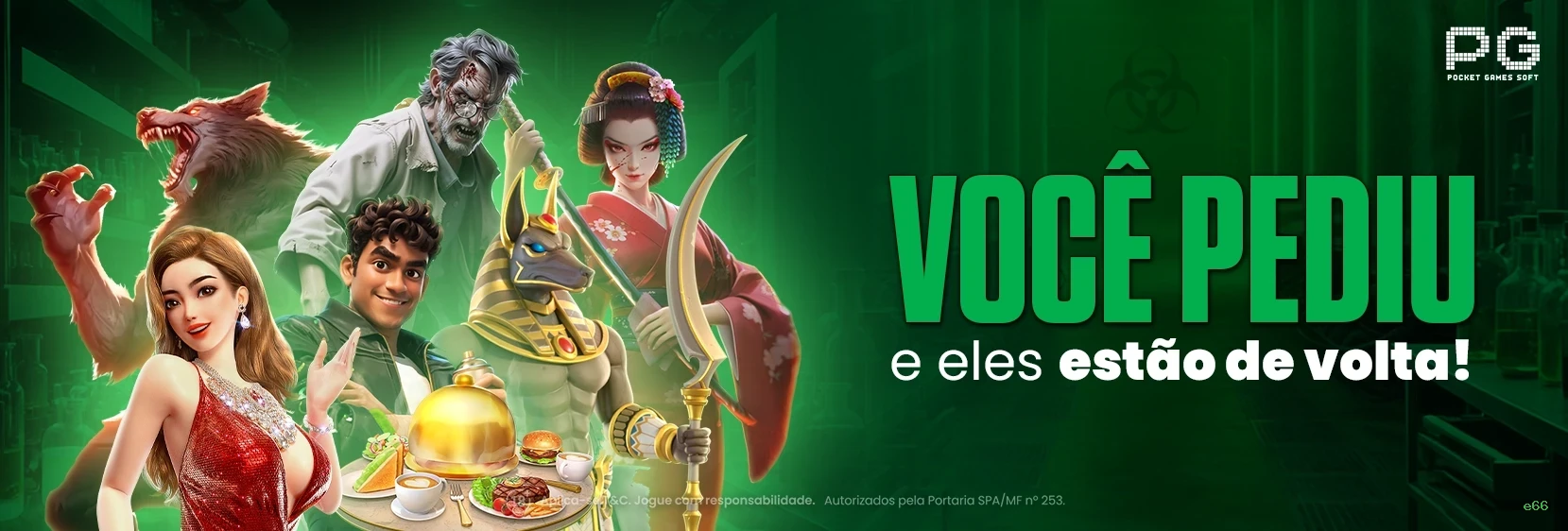Imagem promocional dos jogos Fortune da e66